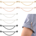 8 Pcs Magnetic Clothing Clips with Chain Multi-Function Hijab Magnets Button for T Shirt Women Clothes Cinch Clip Pant Cuff Hems