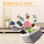 Thewarmhome Storage Basket For Organizing - 15.7X11.8X8.2 Inch Large 3 Pack Collapsible Storage Bins For Shelves, Fabric Storage