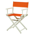 Casual Home 18 Directors Chair White Frame with Tangerine Canvas