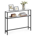 VASAGLE Console Table, 2-Tier Sofa Table, 7.9 x 39.4 x 31.5 Inches, Narrow Entryway Table, Modern Entry Table with 2 Shelves, fo
