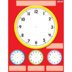 Trend Enterprises, Inc. Clocks Wipe-Off Chart, 17' X 22'