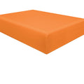 Ntbay 100% Brushed Microfiber Full Fitted Sheet, 1800 Super Soft And Cozy, Wrinkle, Fade, Stain Resistant Deep Pocket Fitted Bed Sheet Only, Orange