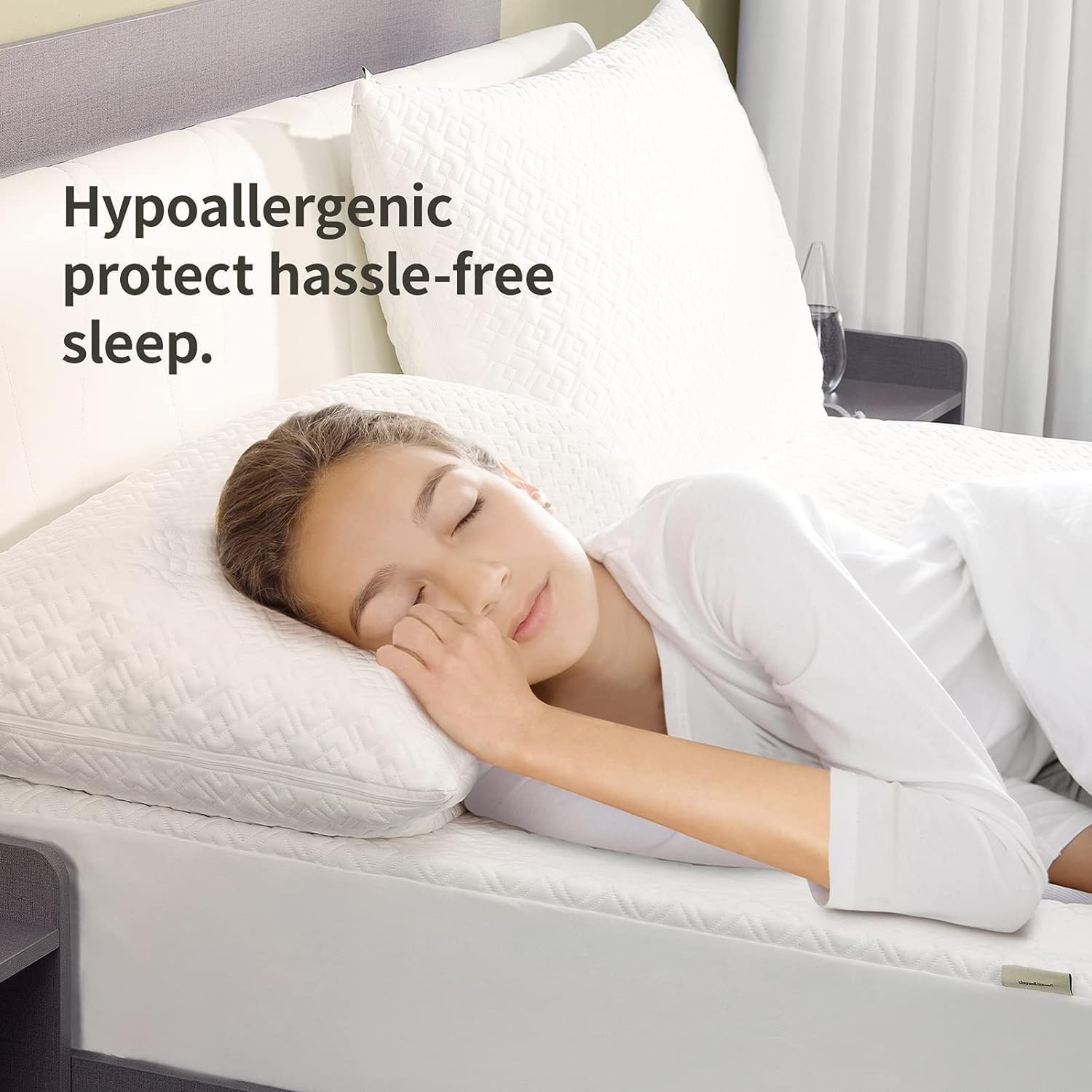 Coolshields Waterproof Pillow Protector Zippered (4 Pack) Queen, Hypoallergenic Pillow Cover For A Better Sleep, Premium Pillowc