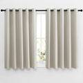 Nicetown Blackout Natural Curtains For Bedroom - Window Treatment Thermal Insulated Grommet Drapes Room Darkening Energy Saving