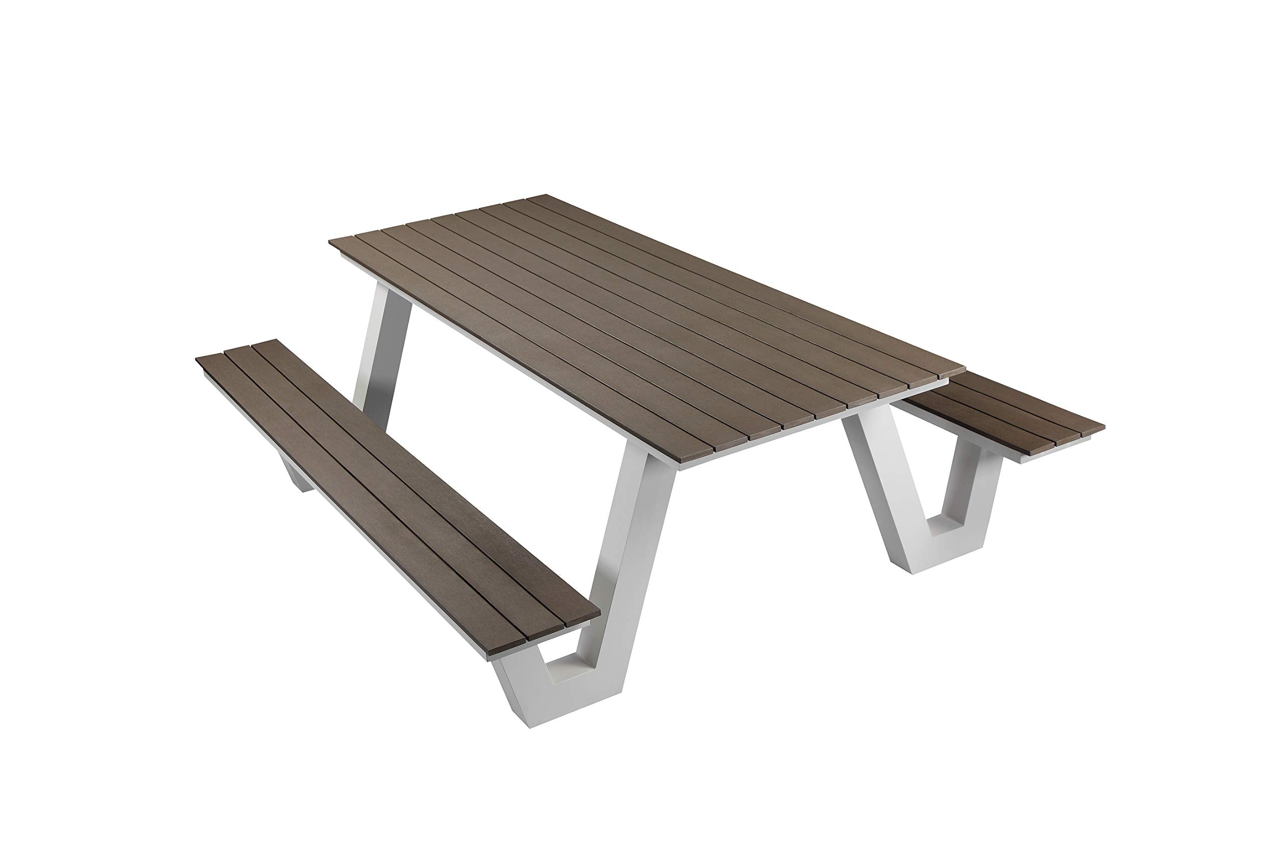 Pangea Home Lukas Whttk Picnic Table, Teak
