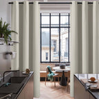 Ryb Home Portable Doorway Curtains Privacy Blackout Thermal Insulating Drapes For Bedroom Closet Living Room Dining Kids Nursery Window Treatment Panels, Wide 42 X Long 80 Inches, Natural