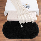 Softlife Fluffy Rugs For Bedroom, Shag Cute Area Rug For Girls And Kids Baby Room Home Decor, 2 X 5 Feet Oval Indoor Carpet For