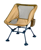Iclimb Ultralight Compact Camping Folding Beach Chair With Anti-Sinking Large Feet And Back Support Webbing (Brown- Square Frame)