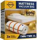Memory Foam Mattress Vacuum Bag for Moving and Storage, HeavyDuty Mattress Compression Bag with Adjustable Compression Straps a