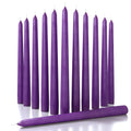 CANDWAX 12 inch Taper Candles Set of 12 - Dripless and Smokeless Candle Unscented - Slow Burning Candle Sticks - Purple Candles