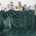 Aemilas Large Fleece Blanket Oversized King 120'X120'-Extra Giant 10'X10' Dark Green Blanket-Super Soft Flannel Lightweight Bl