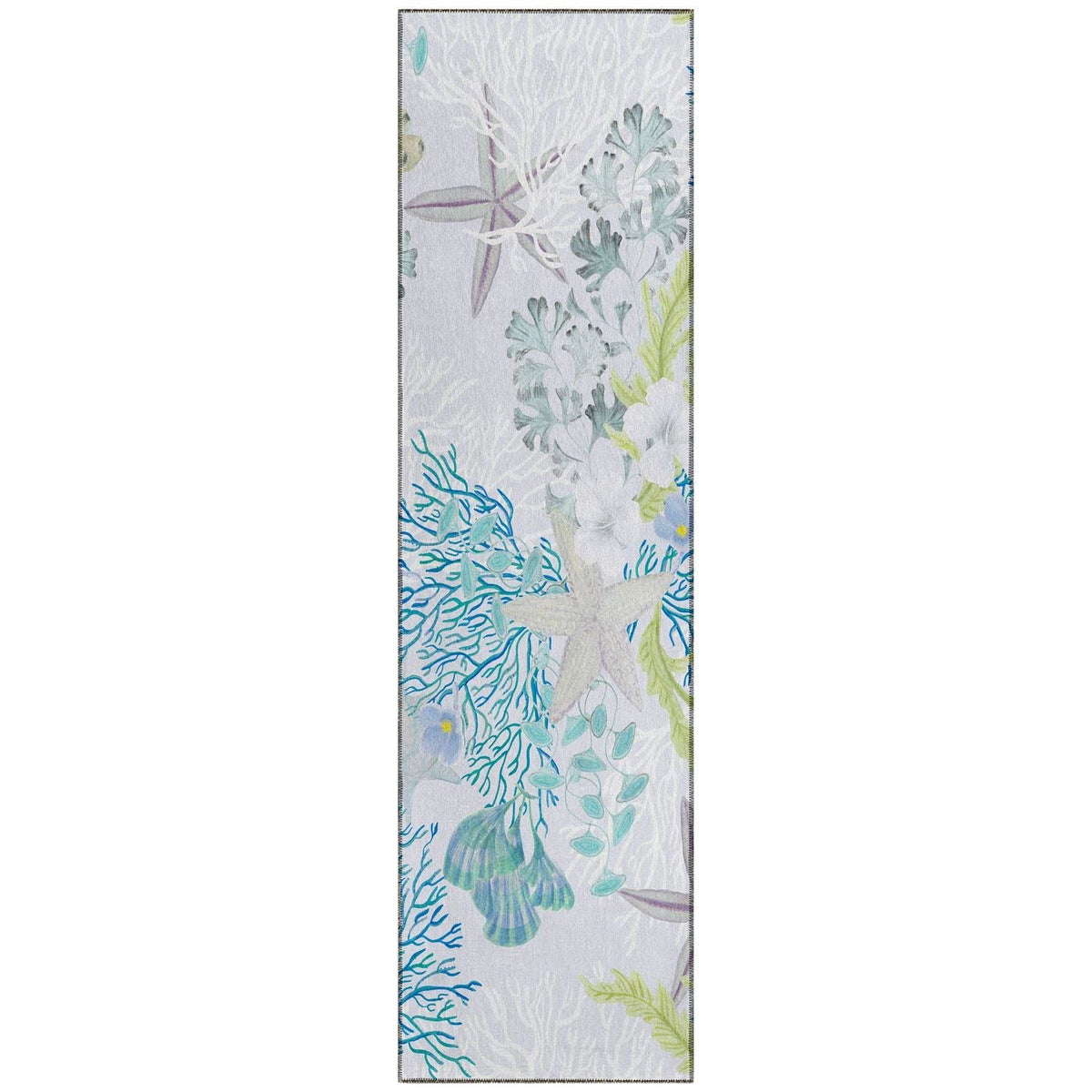 Seabreeze Sz1 Gray Coastal Rug Runner 2' 3" X 7 ' 6"