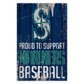 MLB Seattle Mariners SignWood Proud to Support Design, Team Color, 11x17