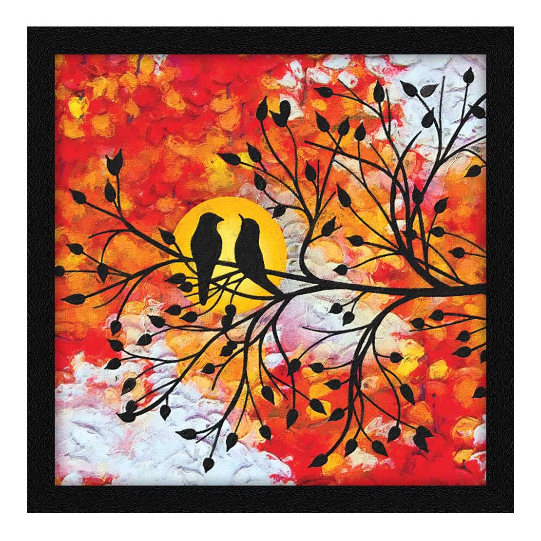 Artx Paper Bird Abstract Wall Art Painting For Living Room, Multicolor, Bird, 13X13 In, Set Of 1