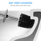 Setsail Toilet Brush, Compact Size Toilet Bowl Brush And Holder Toilet Brushes For Bathroom With 304 Stainless Steel Handle Toil