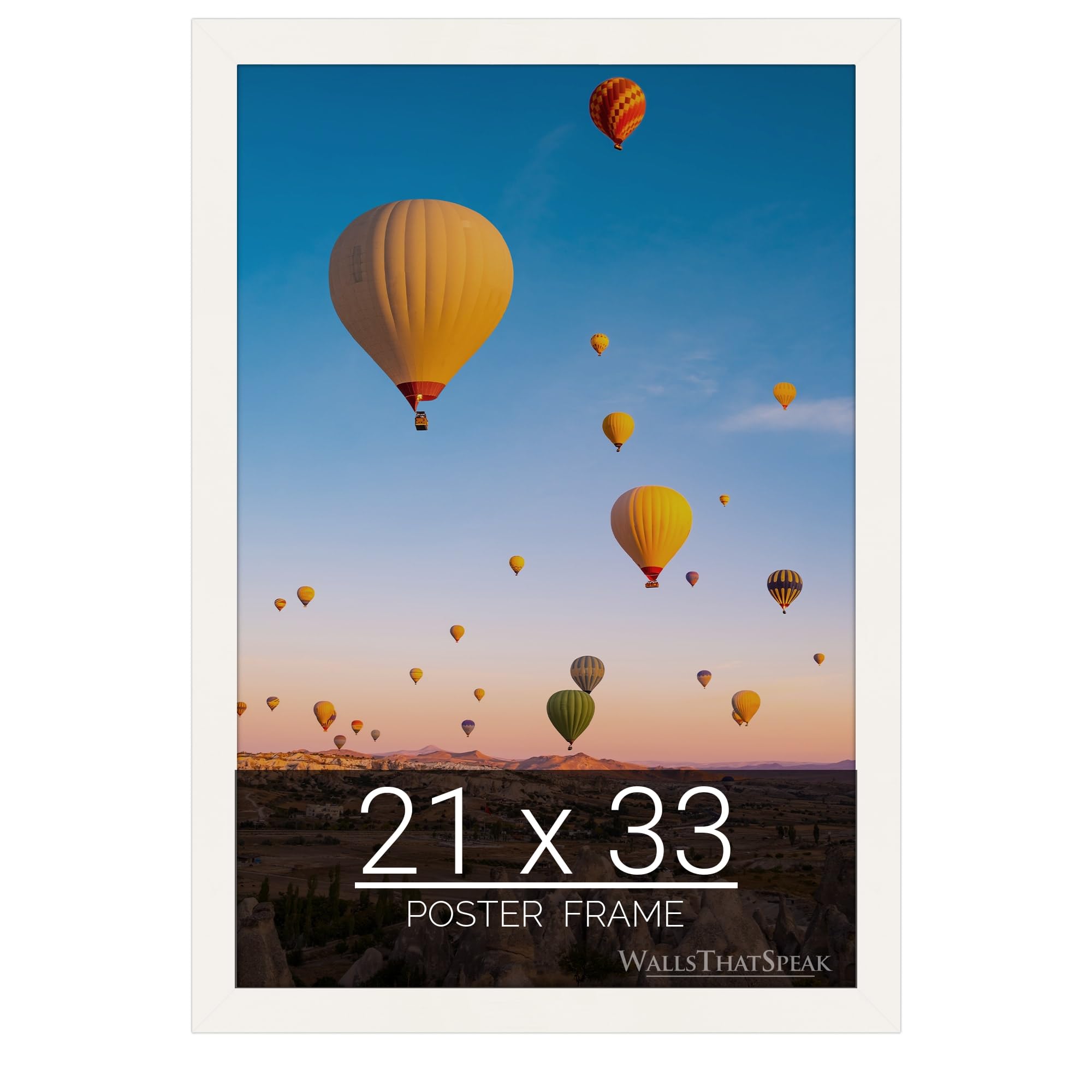 wallsthatspeak 21x33 white Picture Frame for Puzzles Posters Photos or Artwork