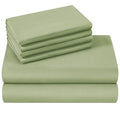 Homeideas Full Size Bed Sheets - 6 Piece Set (Sage Green) - Extra Soft Brushed Microfiber 1800 Bedding Sheets, Deep Pocket, Wrinkle & Fade Free