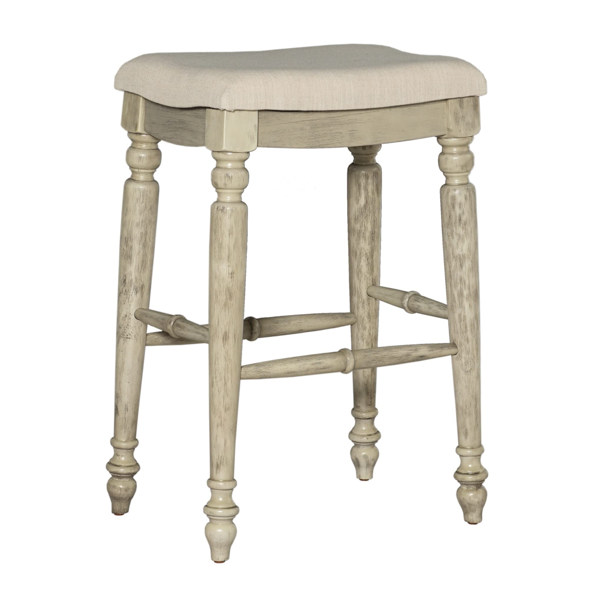 Marino White Wash Backless Bar Stool
