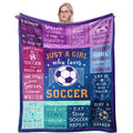 Solzien Soccer Gifts Blanket 50'X60', Soccer Gifts For Girls, Girls Soccer Gifts, Soccer Coach/Team Gifts, Soccer Player Gifts