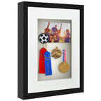 Americanflat 12x16 Shadow Box Frame with Polished Plexiglass - Use as 8x12 Frame with Mat or 12x16 Frame Without Mat - Silhouett