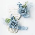 YSOJMAN Wrist Corsage Wristlet and Boutonniere Set for Wedding Bridesmaid Mother Grandmother for Bridal Shower Wedding Artificia