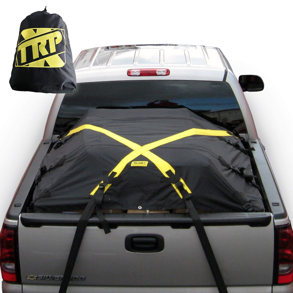 The X-Cover By Trpx - Trailer And Truck Bed Cover Large - Integrated Heavy Duty Black Tarp And Tie Down System. Fits: Standard B