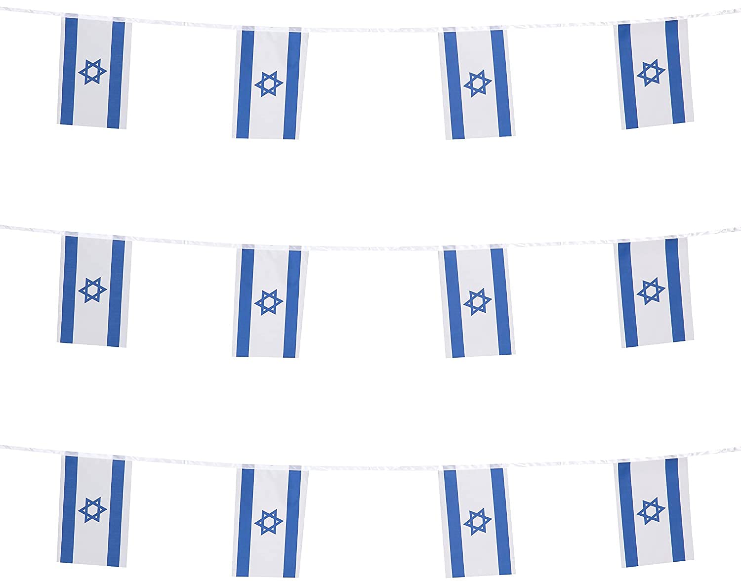Zxvzyt Israel Israeli Flag Banner String,Small Mini Israel Pennant Flags,For Grand Opening,Olympics,National Sports Events,Party