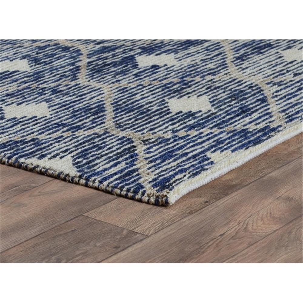 Kosas Home Reign 60 X 96 Diamond Wool & Cotton Area Rug In Indigo