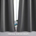 Nicetown Kitchen Curtains Tiers For Small Window, Grey Short Blackout Thermal Insulated Panels With Grommet Top For Living Room/Bedroom/Thanksgiving, Set Of 2, W34 X L36-Inch