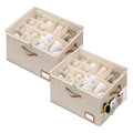 StorageWorks 2Pack Closet Shoe Storage Organizer, Up to 32 Pairs, Brown