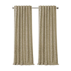 Elrene Home Fashions Mia Jacquard Scroll Blackout Window Curtain, 52'' x 95'' (1 Panel), Natural