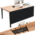 Tegeme 55 Under Desk Privacy Panel Self Adhesive Desk Curtain Skirt, Black