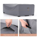 Mrrihand Heavy Duty Patio Furniture Covers, Outdoor Furniture Covers Waterproof Sectional Sofa Set , Patio Table And Chair Set Cover 108'L×82'W×28'H,Grey
