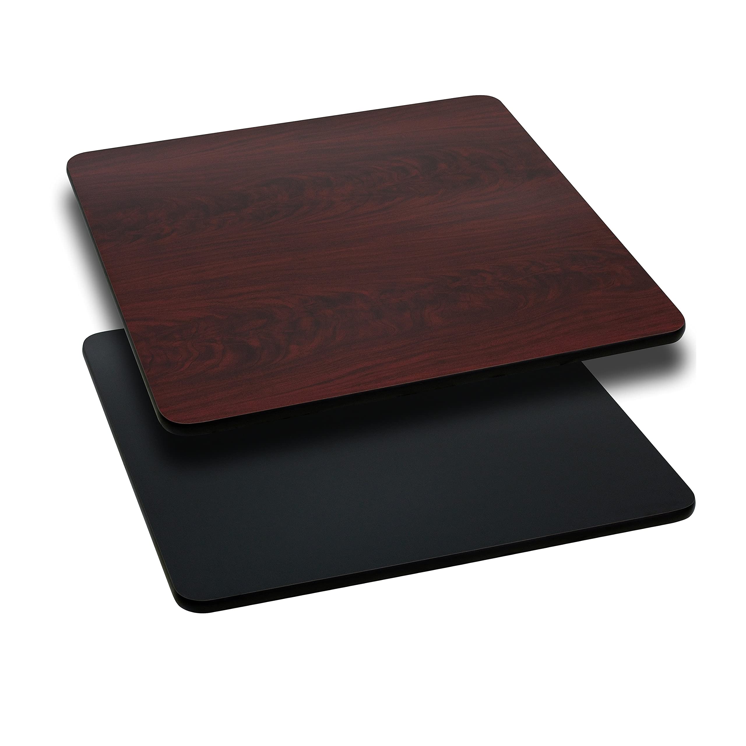 2 Pk. 36 Square Table Top with Black or Mahogany Reversible Laminate Top
