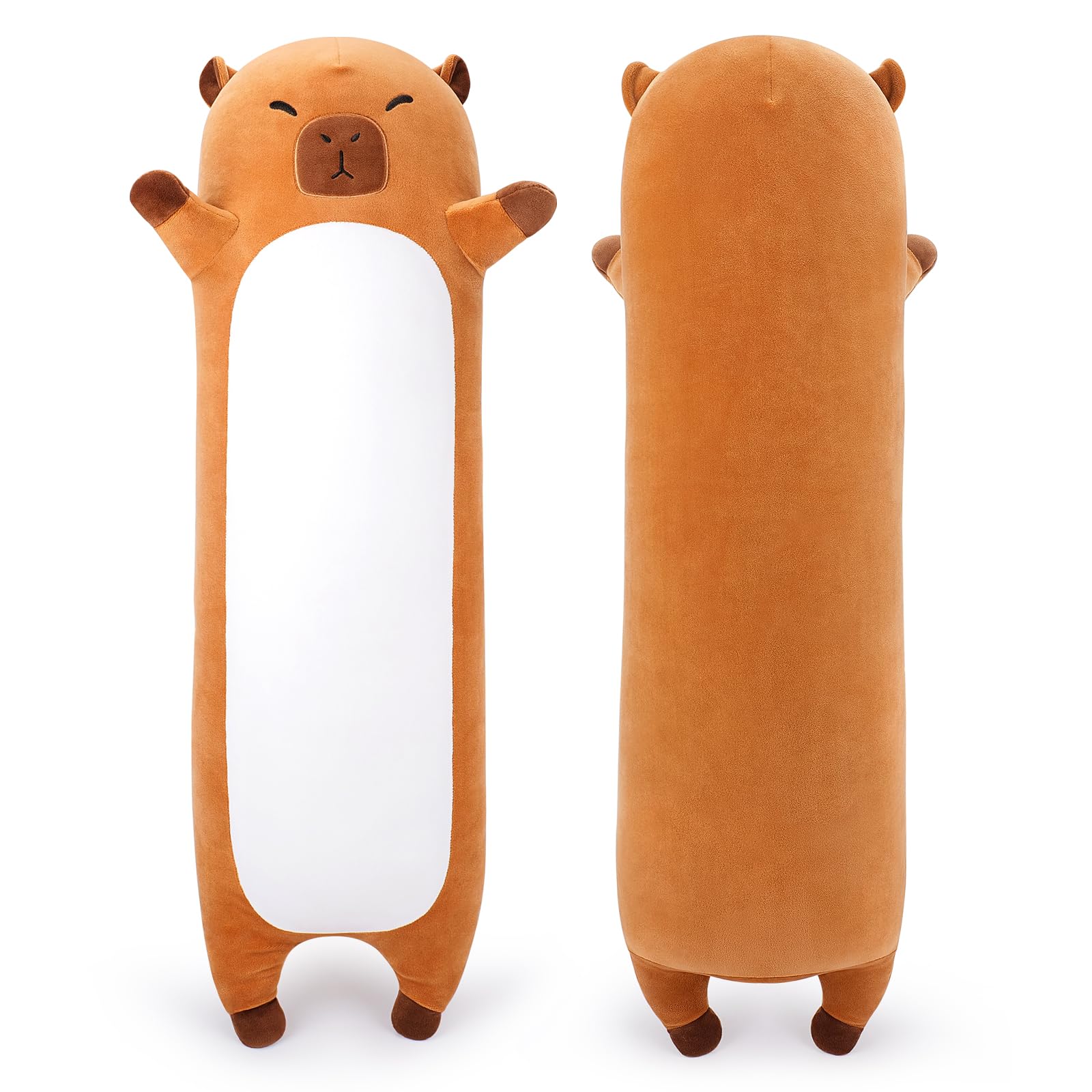 Sprinqdawin Large Capybara Stuffed Animal,33.5    Long Capybara Plush,Cute Plushies Animal Body Pillow,Kawaii Big Plush Toy Anim