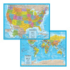 Waypoint Geographic 2-In-1 United States And World Notebook Map, Interactive Notebook Maps For Learning Geography And Social Stu