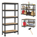 Robustt 5Tier Multipurpose Storage Rack | BoltFree Assembly | Metal Stand With Thick Mdf Board | 175Kg Capacity Per Shelf | 63