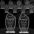 10 Pcs Employee Appreciation Awards for Coworker Acrylic Thank You Trophy May You Be Proud of The Work You Do Sign Prizes for Ad