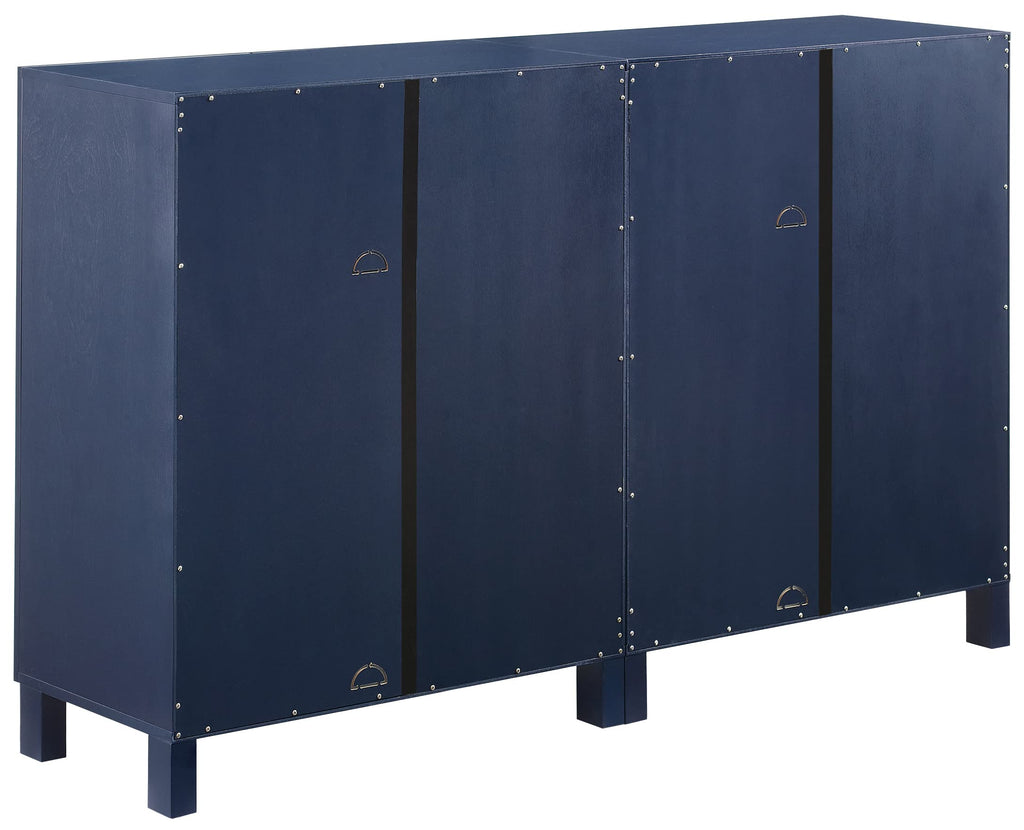 Crosley Furniture Cassai 2-Piece Entertainment Center Tv Stand, Media Console, Vinyl Record Storage, Navy