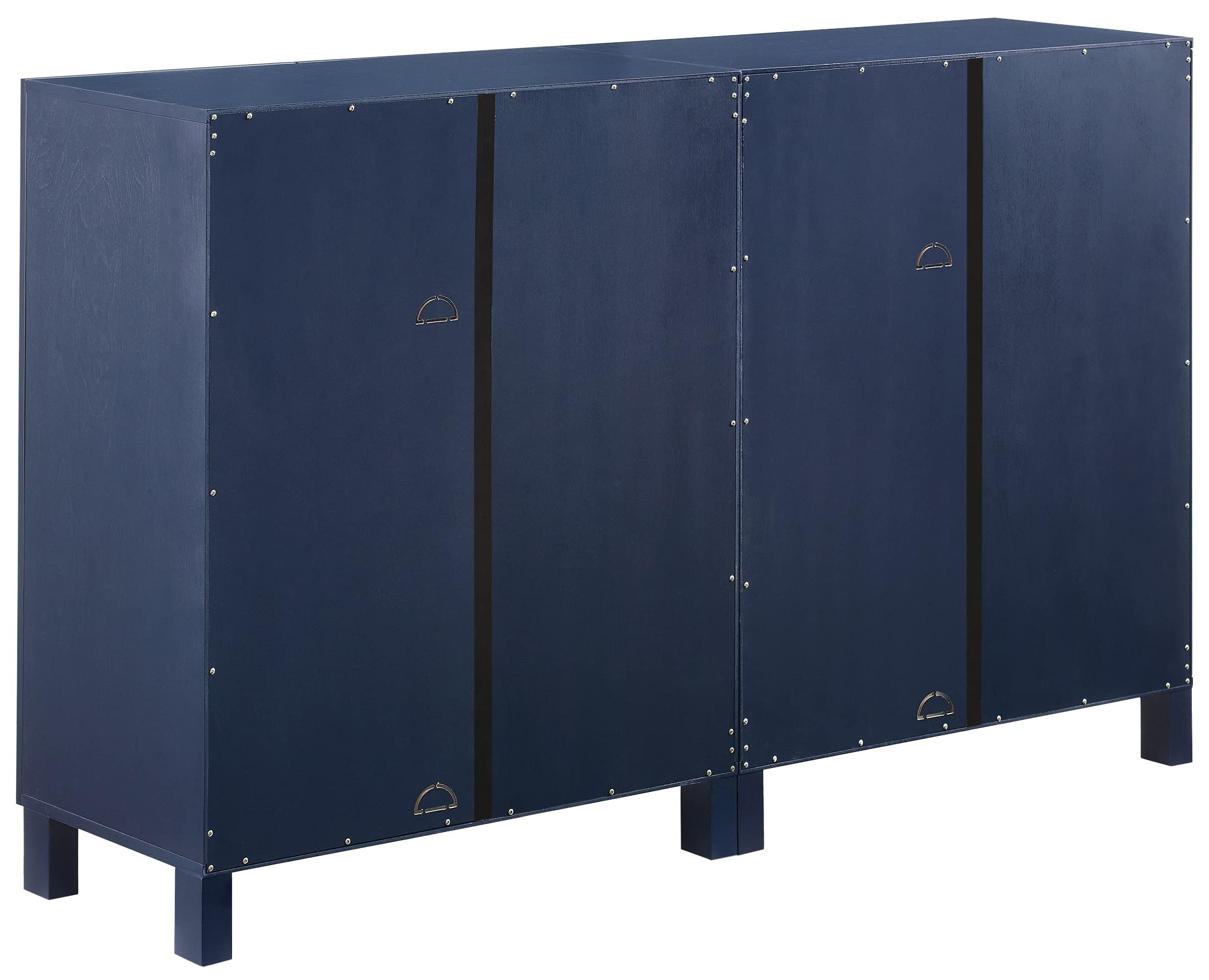 Crosley Furniture Cassai 2-Piece Entertainment Center Tv Stand, Media Console, Vinyl Record Storage, Navy