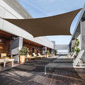 Awnpro 19' X 24' Shade Sails 180Gsm Rectangular Shade Sails Sun Rays Blocking Patio Garden Outdoor Facilities Brown