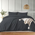 Moonlight20015 Duvet Cover Set Microfiber Bedding (Grey Plain, Queen)