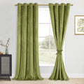 DWCN Velvet Curtains 108 Inches - Elegant Super Soft Tieable Window Curtains Panels Blackout Grommet Design Thick Fabric Window 