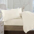 Market & Place 100% Turkish Cotton Flannel Sheet Set | 4 Piece Deep Pocket Solid Cozy Winter Bed Sheets | Double Brushed For Ext