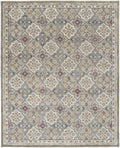 HomeRoots 514801 9 x 12 ft. Taupe Ivory & Red Wool Patchwork Hand Tufted Handmade Stain Resistant Rectangle Area Rug