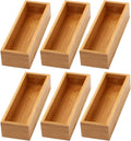 YBM Home 322-6 Bamboo Drawer Organizer Storage Box, 3x9x2, Natural