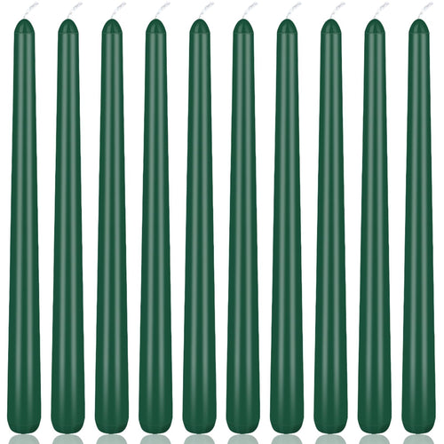 10 Inch Light-Mocha Taper Candles for Home Decoration, 10 Pack Unscented Candlesticks for Dinner Wedding Party, Smokeless and Dr