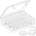 Aryamurti Clear Plastic Organiser Box with 30 Removable Containers