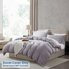Nestl Twin Duvet Cover Set - Soft Prewashed Grey Lavender Duvet Cover Twin/Twin Xl, 2 Piece, With Zipper Closure, 1 Duvet Cover 68X90 Inches And 1 Pillow Sham - No Comforter