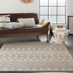 Nourison Grafix Moroccan Grey 3'9' X 5'9' Area Rug, Easy Cleaning, Non Shedding, Bed Room, Living Room, Dining Room, Kitchen (